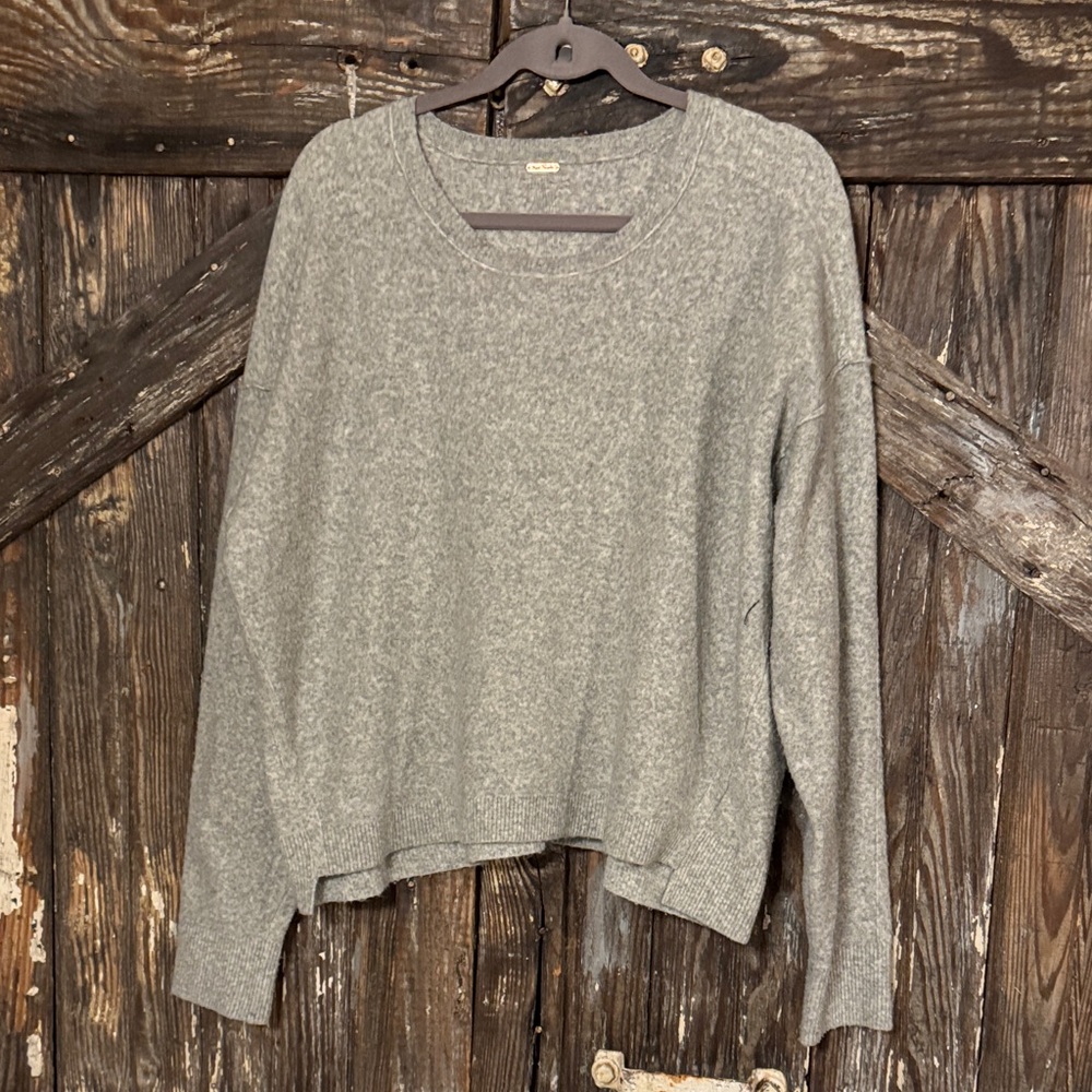 Fp Movement By Free People Gray Crew Neck Sweater